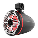DS18 NXL-X8TPNEO NXL 8" Neodymium Marine and Powersports Towers with Built-in Passive Radiator, 1" Driver and LED RGB Lights 180 Watts Rms -Black