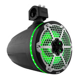DS18 NXL-X8TPNEO NXL 8" Neodymium Marine and Powersports Towers with Built-in Passive Radiator, 1" Driver and LED RGB Lights 180 Watts Rms -Black