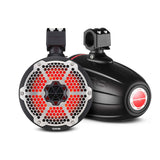 DS18 NXL-X8TPNEO NXL 8" Neodymium Marine and Powersports Towers with Built-in Passive Radiator, 1" Driver and LED RGB Lights 180 Watts Rms -Black