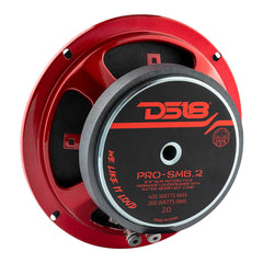 DS18 PRO-SM6.2 6.5" Shallow Water Resistant Mid-Range Loudspeaker 400 Watts 2-Ohm