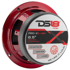 DS18 PRO-X6.4BM 6.5” Mid-Range Loudspeaker with Bullet 250 Watts RMS 4-Ohm