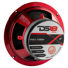 DS18 PRO-X8BM 8” Mid-Range Loudspeaker with Bullet 275 Watts RMS 8-Ohm