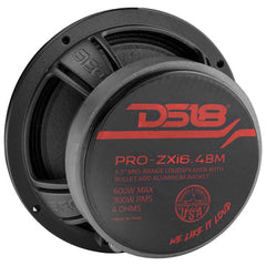 DS18 PRO-ZXI6.4BM 6.5" Mid-Range Loudspeaker with Bullet 600 Watts 4-Ohm