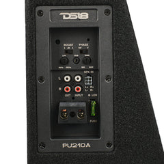 DS18 PU210A – 10” Active + 10” Passive Loaded Subwoofer Enclosure for Pickup Trucks 700W 2-Ohm
