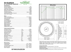 SHCA Pro Audio EL64 Slim 6.5" Slim Midrange Loudspeaker 4 ohm (Single Speaker)
