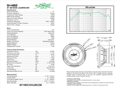 Sky High Car Audio Pro Audio MB12 12" Mid-Bass Loudspeaker | 1000W | 8Ω (Single)