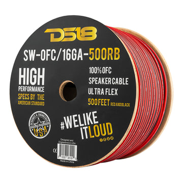 DS18 SW-OFC16GA-500RB 16-GA OFC 100% Copper Speaker Wire 500 Feet