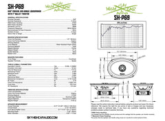 Sky High Car Audio SH-P69 6x9" Coaxial Midrange Loudspeaker w/ 1" Bullet Tweeter (Single) product image 10