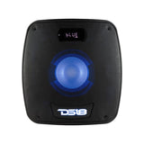 DS18 TLV 6.5" Amplified With Battery Self Powered Party Speaker With RGB LED Lights Bluetooth and TWS 200 Watts