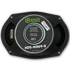 SoundQubed 6x9" HDS Series Midbass with Water Resistant Dome Cap - 1.5" 8 ohm Voice Coil - 150w/300w Frequency Response 60Hz - 10KHz