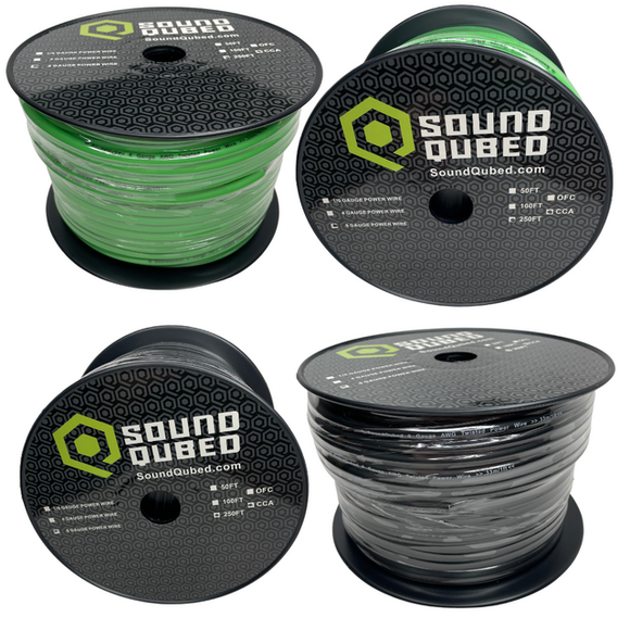 SoundQubed 8ga Power and Ground Wire (250ft Spool)