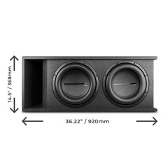 DS18 ZXI-212LD.RG – Dual 12” Ported Subwoofer Enclosure | 4000W 1