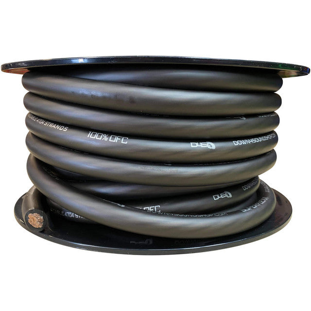 Down4sound 1/0 OFC Tinned Wire BLACK- BY THE FOOT