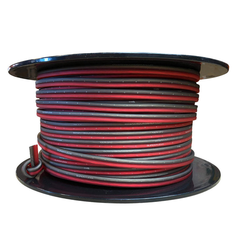 Down4Sound 14ga Tinned OFC Speaker Wire RED/BLACK- BY THE FOOT