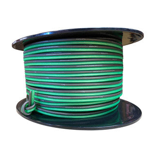 Down4Sound 14ga Tinned OFC Speaker Wire GREEN/BLACK- BY THE FOOT