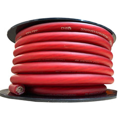 Down4sound 50ft 1/0 OFC Tinned Wire RED