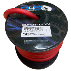 Down4sound 50ft 1/0 OFC Tinned Wire RED
