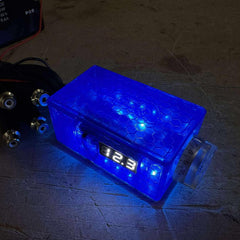 DOWN4SOUND - LED BASS KNOB WITH VOLT METER - BLUE