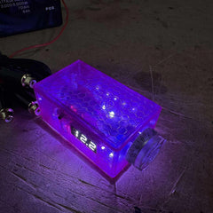 DOWN4SOUND - LED BASS KNOB WITH VOLT METER - PURPLE