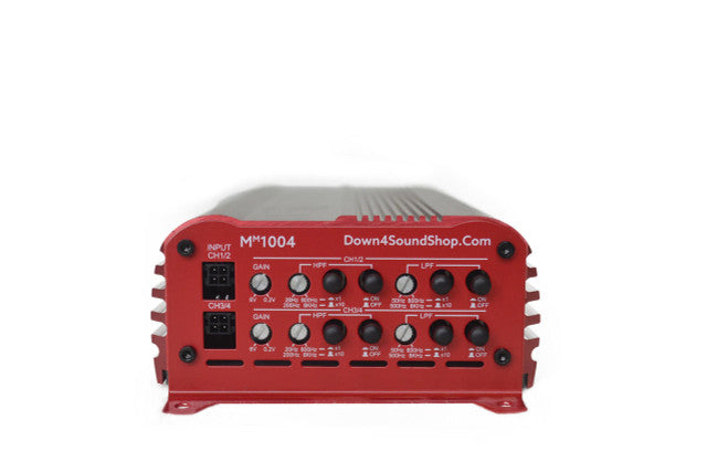 Down4Sound MM1004 700W RMS Mini Maxx 4-Channel Amplifier Red