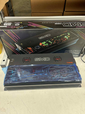 (OPEN BOX) SMD Monoblock Amplifier with VM-1 Voltmeter and Digital LED Lights 5000W RMS at 1-ohm - Steve Meade Designs
