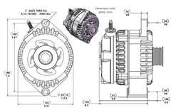 S Series 240 amp "one wire" alternator for 1963-1985 GM - BLACK