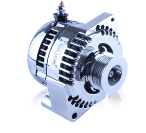 S Series Billet 240A racing alt - 6/12 Ford 6S 1 Wire - Chrome