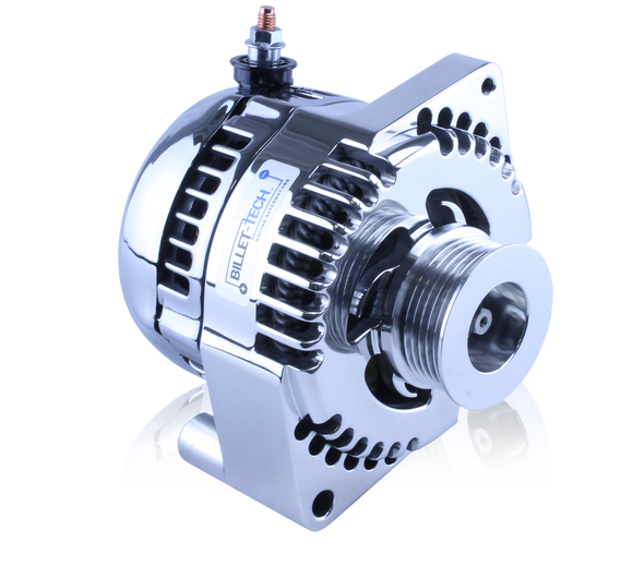 S Series Billet 240A racing alt - 6/12 Ford 6S 1 Wire - Chrome