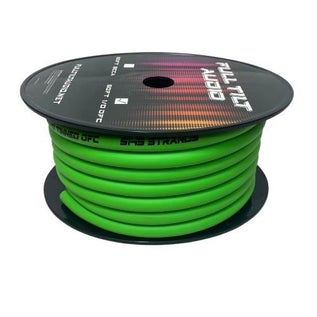 FULL TILT 1/0 LIME GREEN 50' TINNED OFC OXYGEN FREE COPPER POWER/GROUND CABLE/WIRE