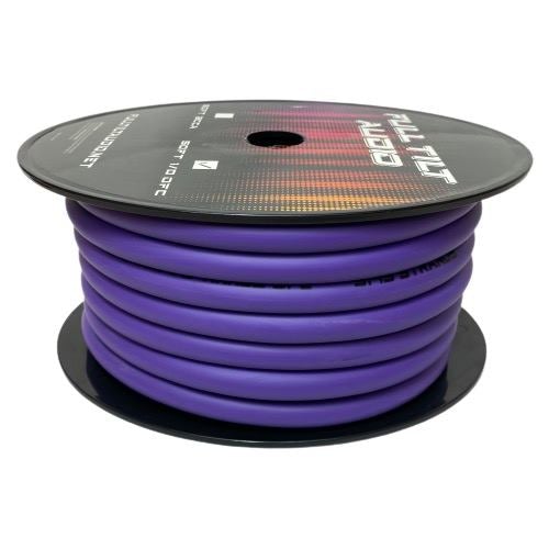 FULL TILT 1/0 PURPLE 50' TINNED OFC OXYGEN FREE COPPER POWER/GROUND CABLE/WIRE