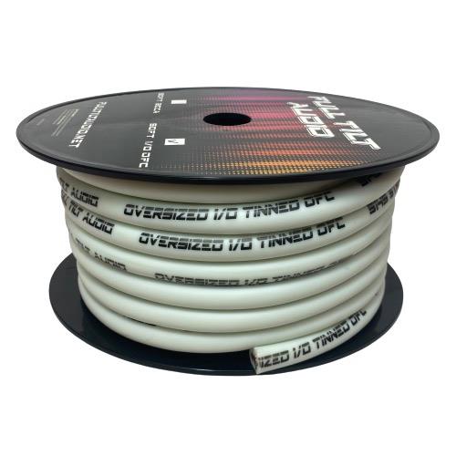 FULL TILT 1/0 WHITE 50' TINNED OFC OXYGEN FREE COPPER POWER/GROUND CABLE/WIRE
