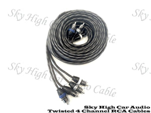 Sky High Car Audio 4 Channel Twisted RCA Cable