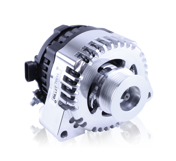 S Series Billet 240 AMP Racing Alternator For C6 Corvette - Machined Finish