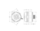 ONE WIRE S Series Billet 170A racing Alt -  GM truck - chrome finish