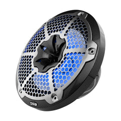 DS18 CF-10M HYDRO 10" 2-Way Audio Marine Speakers with Bullet Tweeter And Integrated RGB LED Lights Carbon Fiber