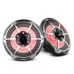 DS18 CF-10M HYDRO 10" 2-Way Audio Marine Speakers with Bullet Tweeter And Integrated RGB LED Lights Carbon Fiber