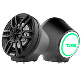 DS18 EN-JS6 6.5" Universal Flat Mount Kick Panel Speaker Pod Jet Ski, Jeeps, Motorcycles RGB LED Lights - 1 Pair No Speakers or Grills.