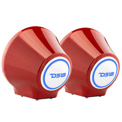 DS18 EN-JS8 8" Universal Flat Mount Kick Panel Speaker Pod Jet ski, Jeeps, Motorcycles RGB LED Lights- 1 Pair No Speaker or Grills