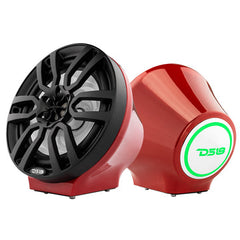 DS18 EN-JS8 8" Universal Flat Mount Kick Panel Speaker Pod Jet ski, Jeeps, Motorcycles RGB LED Lights- 1 Pair No Speaker or Grills