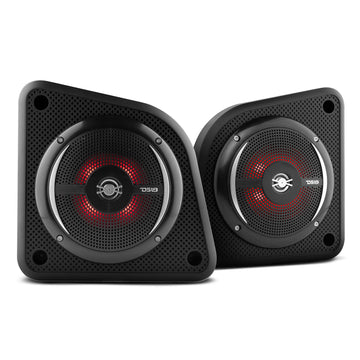 DS18 EN6SLIM/BK Universal Shallow Enclosure with 100 Watts Marine Water Resistant Speaker NXL-6SL/BK Included-Black
