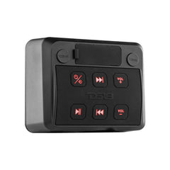DS18 HYDRO ENSBTRC-SQ Marine And Powersports Square Waterproof Digital Media Receiver with AUX Input, USB Player, Bluetooth, and Universal Pod (Works with Android and iPhone)