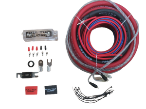 Full Tilt 1/0 Gauge AWG Red/Black Amplifier/Amp Wire Kit