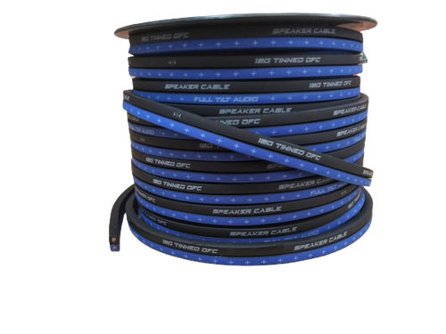 FULL TILT 12 GAUGE BLUE/BLACK 100' TINNED OFC OXYGEN FREE COPPER SPEAKER WIRE