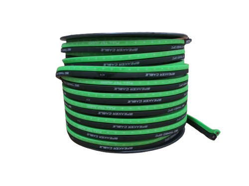 Full Tilt 12 Gauge Lime Green/Black 100' Tinned OFC Oxygen Free Copper Speaker Wire