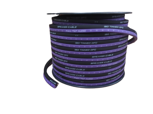 FULL TILT 12 GAUGE PURPLE/BLACK 100' TINNED OFC OXYGEN FREE COPPER SPEAKER WIRE