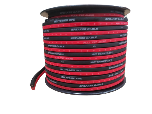FULL TILT 12 GAUGE RED/BLACK 100' TINNED OFC OXYGEN FREE COPPER SPEAKER WIRE