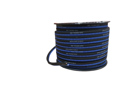 FULL TILT 16 GAUGE BLUE/BLACK 100' TINNED OFC OXYGEN FREE COPPER SPEAKER WIRE