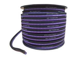 FULL TILT 16 GAUGE PURPLE/BLACK 100' TINNED OFC OXYGEN FREE COPPER SPEAKER WIRE