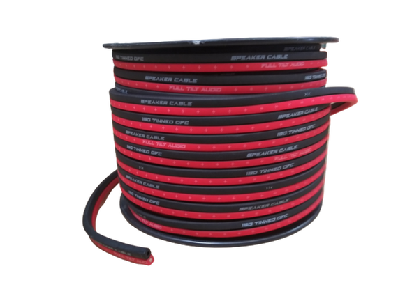 FULL TILT 16 GAUGE RED/BLACK 100' TINNED OFC OXYGEN FREE COPPER SPEAKER WIRE