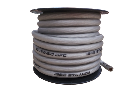 FULL TILT 4 GAUGE CLEAR 50' TINNED OFC OXYGEN FREE COPPER POWER/GROUND CABLE/WIRE